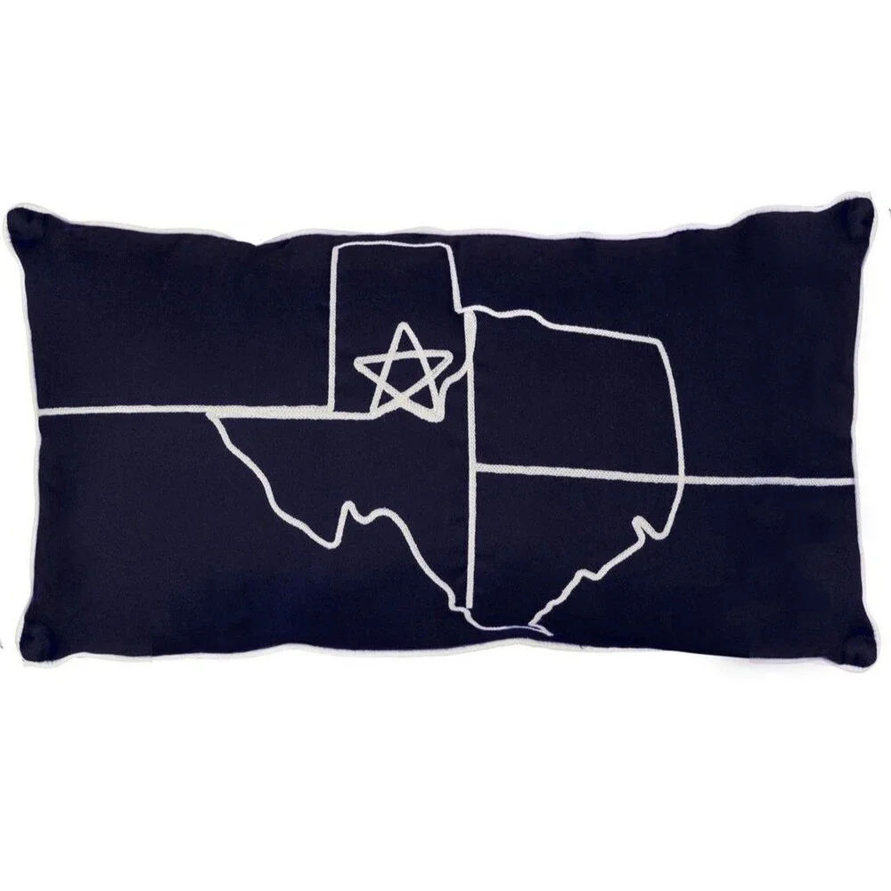 Texas Proud Lumbar Decorative Throw Pillow Blue Texas Star 14 x 24